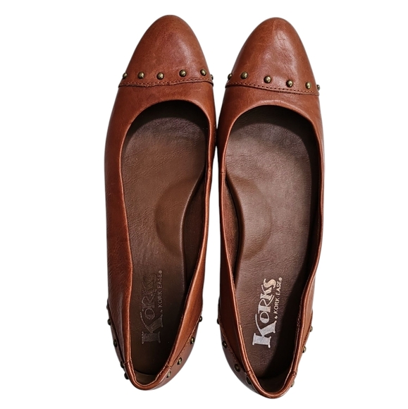 Kork-Ease Women Size 10 Brown Studded Flats Preppy Classic Western Academic 90s - Picture 6 of 7